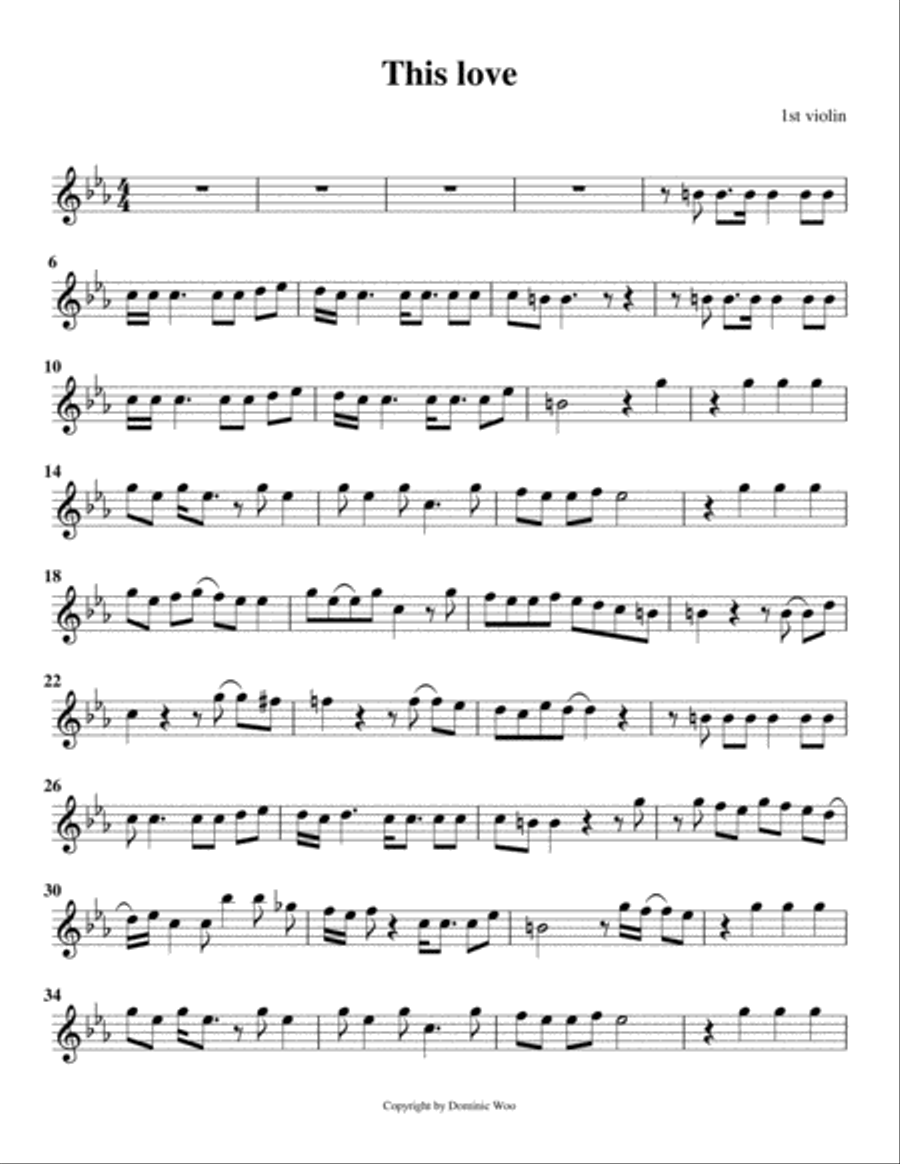 This Love This Love String Quartet scores gallery preview page 2