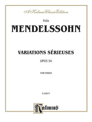 Book cover for Variations sérieuses, Op. 54