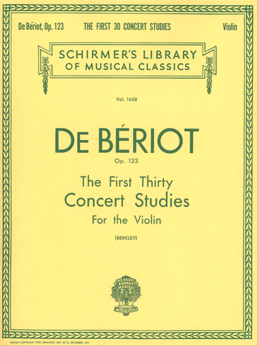 First 30 Concert Studies, Op. 123 Violin Solo scores gallery preview page 1