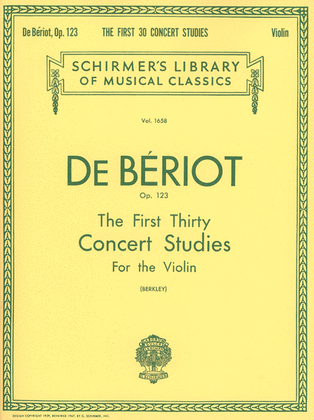 Book cover for First 30 Concert Studies, Op. 123