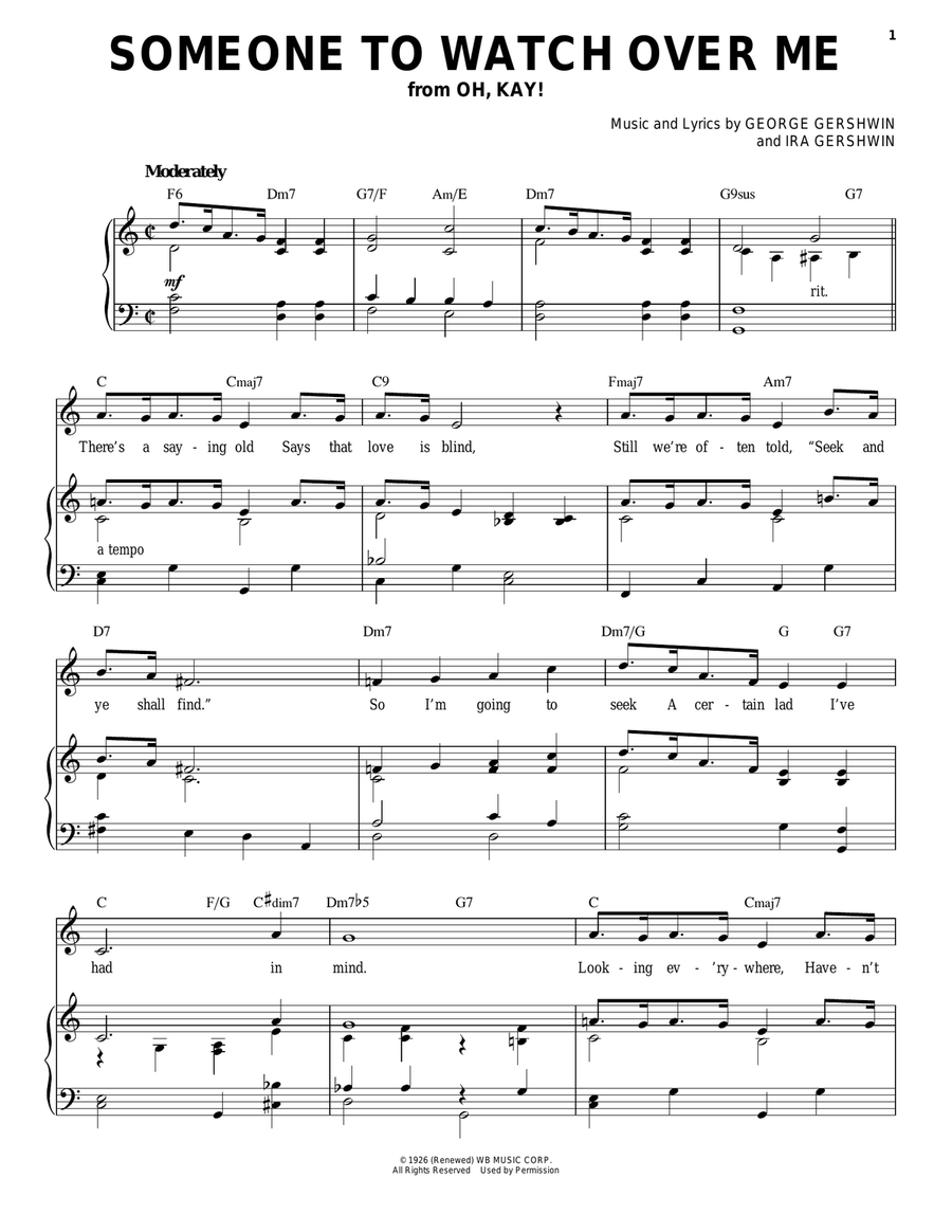 Someone To Watch Over Me High Voice scores gallery preview page 1