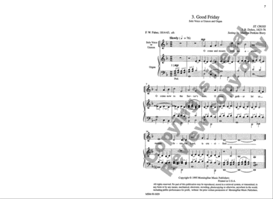 Choral Sentences for Holy Week and Easter 4-Part scores gallery preview page 7