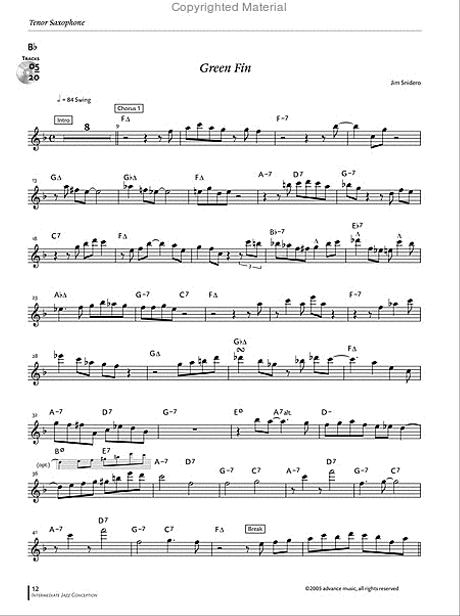 Intermediate Jazz Conception Tenor Saxophone Tenor Saxophone scores gallery preview page 4
