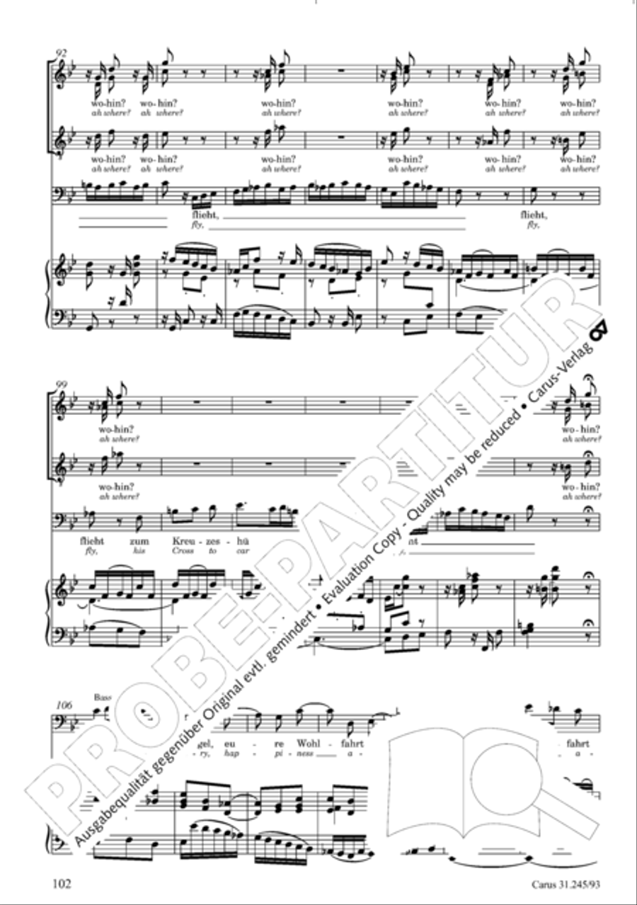 St. John Passion (Johannes-Passion) 4-Part scores gallery preview page 103