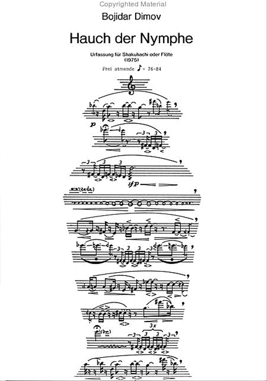 Hauch der Nymphe (1975) (Originalfassung für Shakuhachi (oder Querflöte).) Flute scores gallery preview page 2