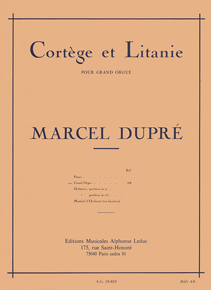 Book cover for Cortege et Litanie pour Grand Orgue