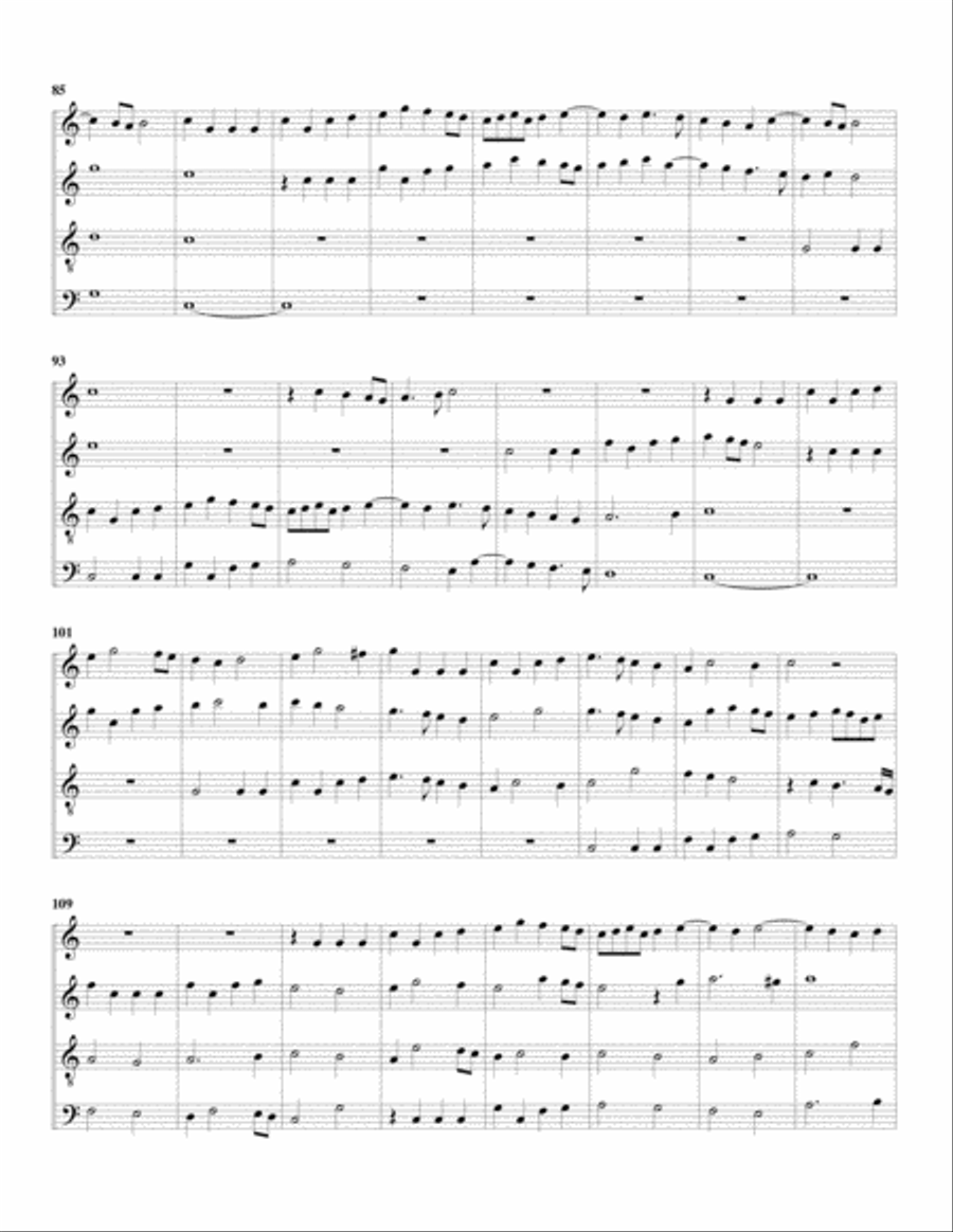 La Fontana a4 (Canzoni da suonare,1616, no.2) (arrangement for 4 recorders) Recorder scores gallery preview page 4