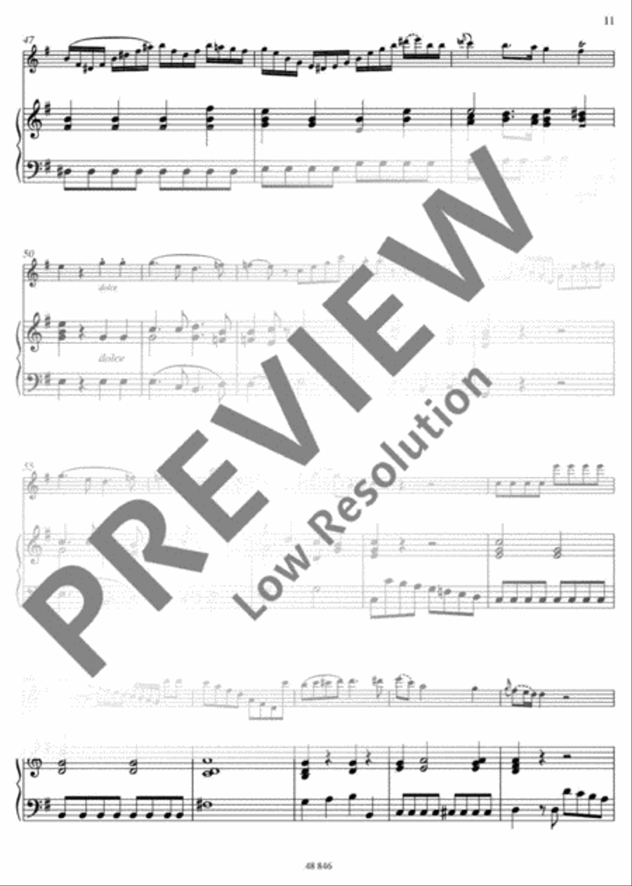 Sonata G major Sonata G major Flute scores gallery preview page 12