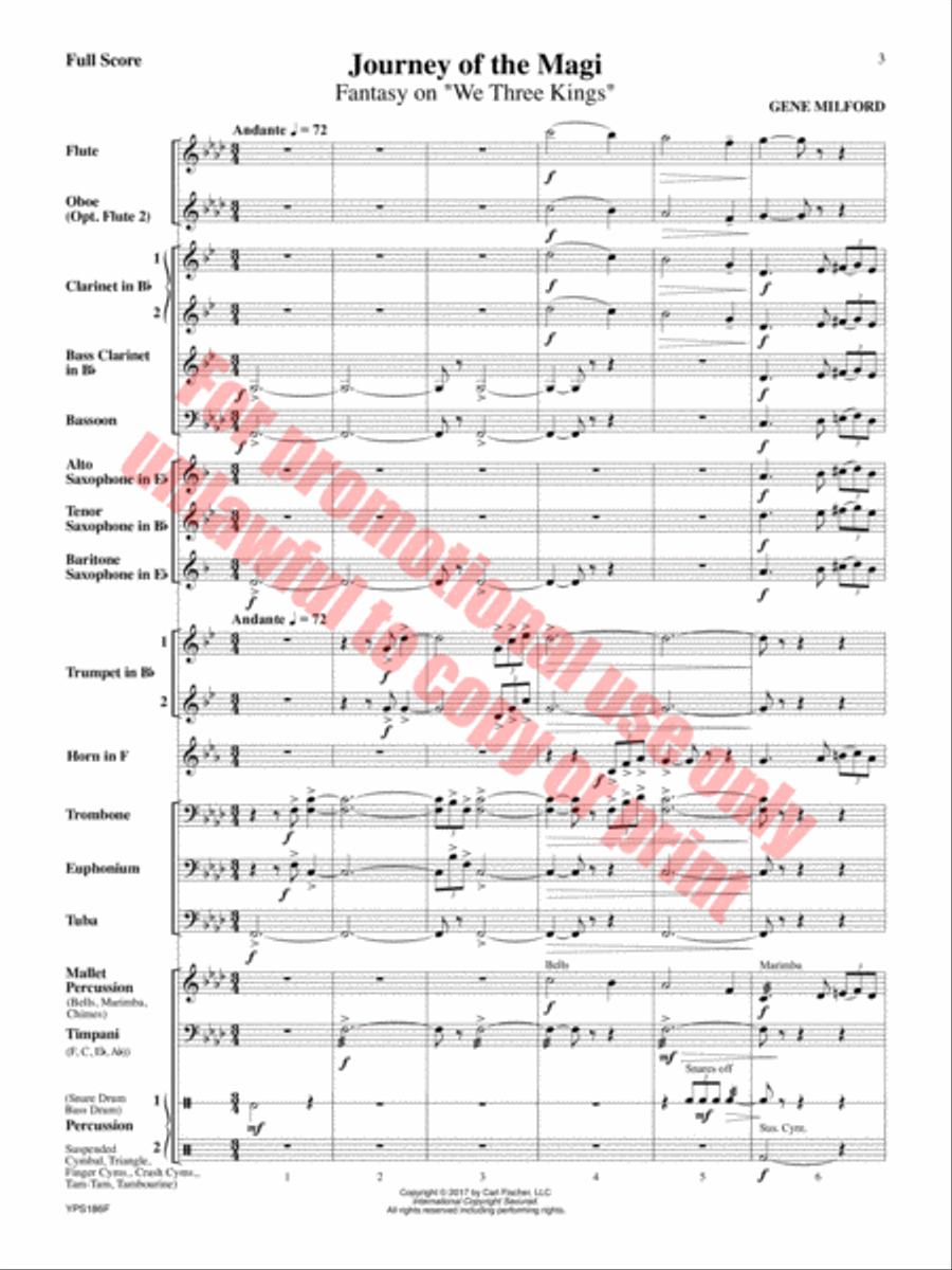 Renaissance Canzona Concert Band scores gallery preview page 4