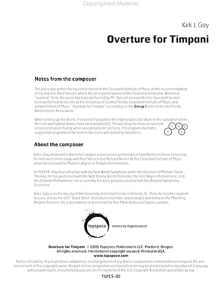 Overture for Timpani image number null