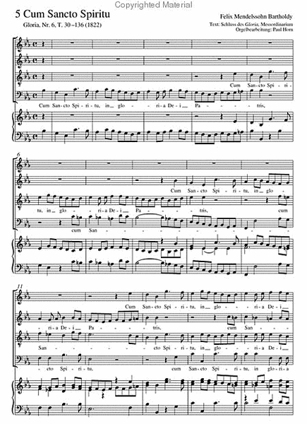 Choral collection Mendelssohn