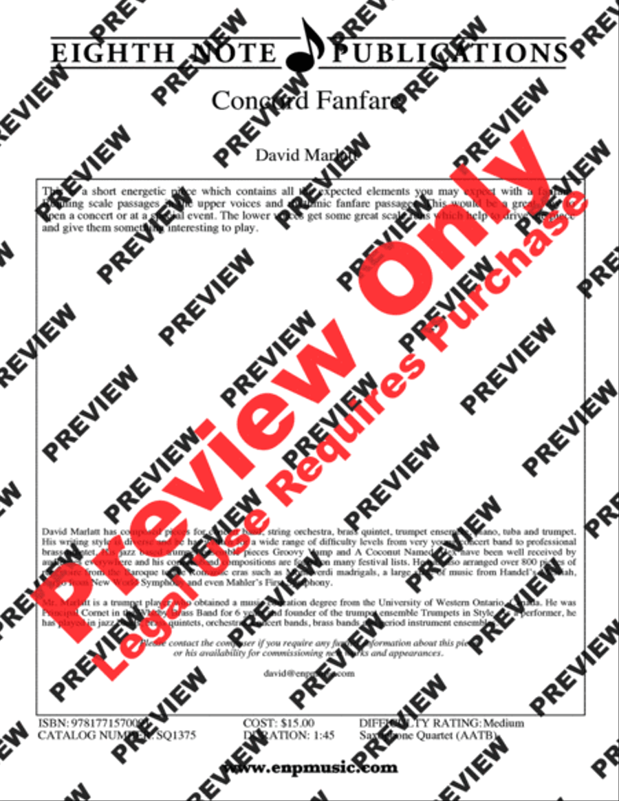 Concord Fanfare Small Ensemble scores gallery preview page 2