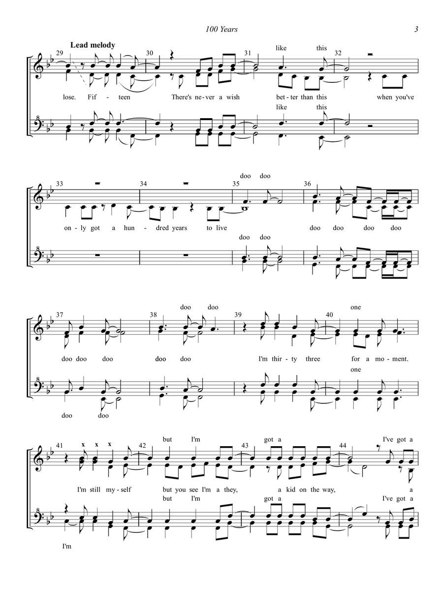 100 Years 100 Years SSAA scores gallery preview page 3