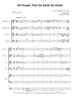 All People That On Earth Do Dwell (2-part choir - (Sop. & Ten.) (Full Score) - Score Only
