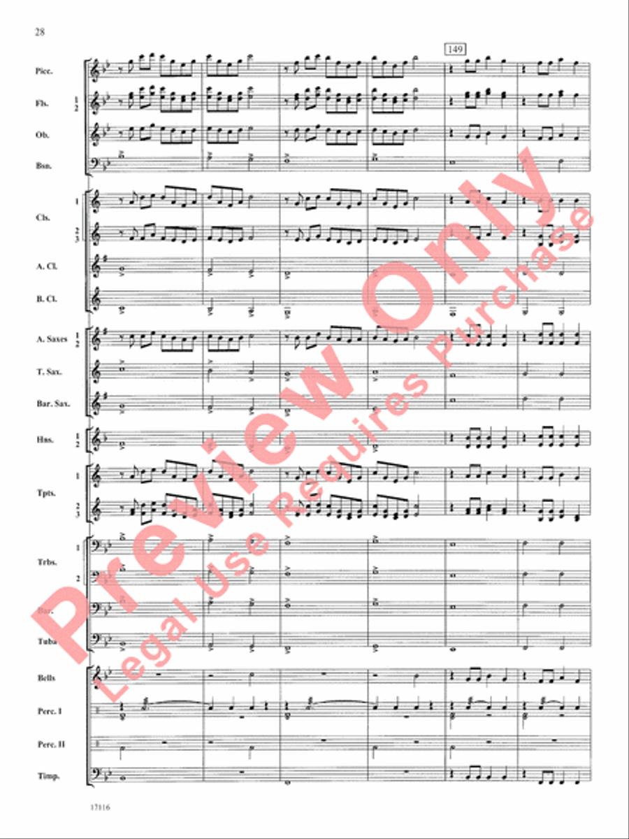 1812 Overture Concert Band scores gallery preview page 29