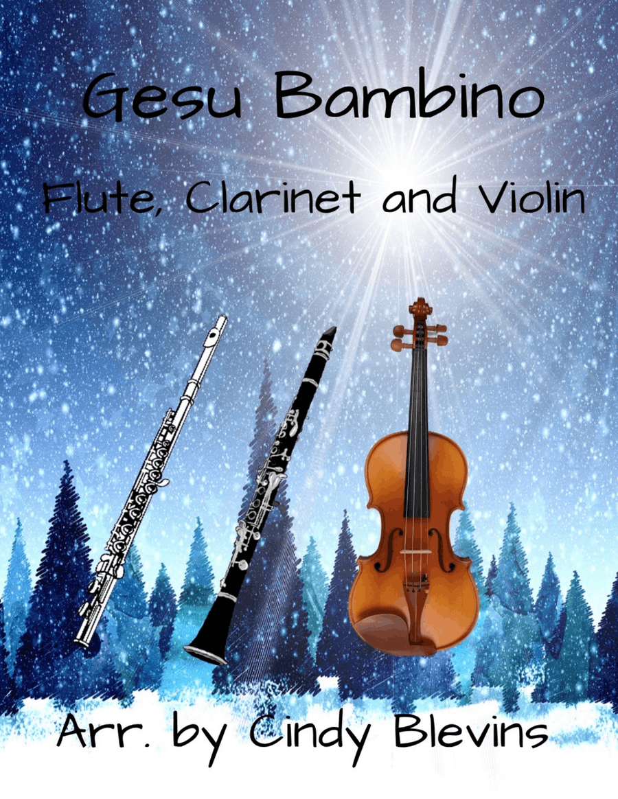 Gesu Bambino, for Flute, Clarinet and Violin Small Ensemble scores gallery preview page 1