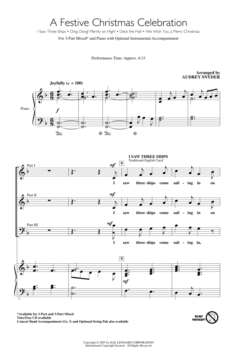 A Festive Christmas Celebration 3-Part scores gallery preview page 1