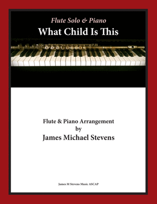 Book cover for What Child Is This - Christmas Flute & Piano