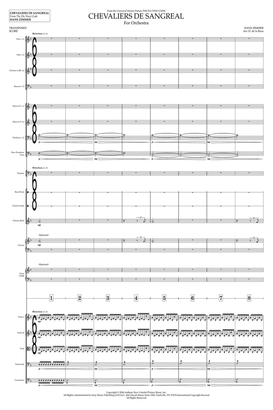 Chevalier De Sangreal Full Orchestra scores gallery preview page 4