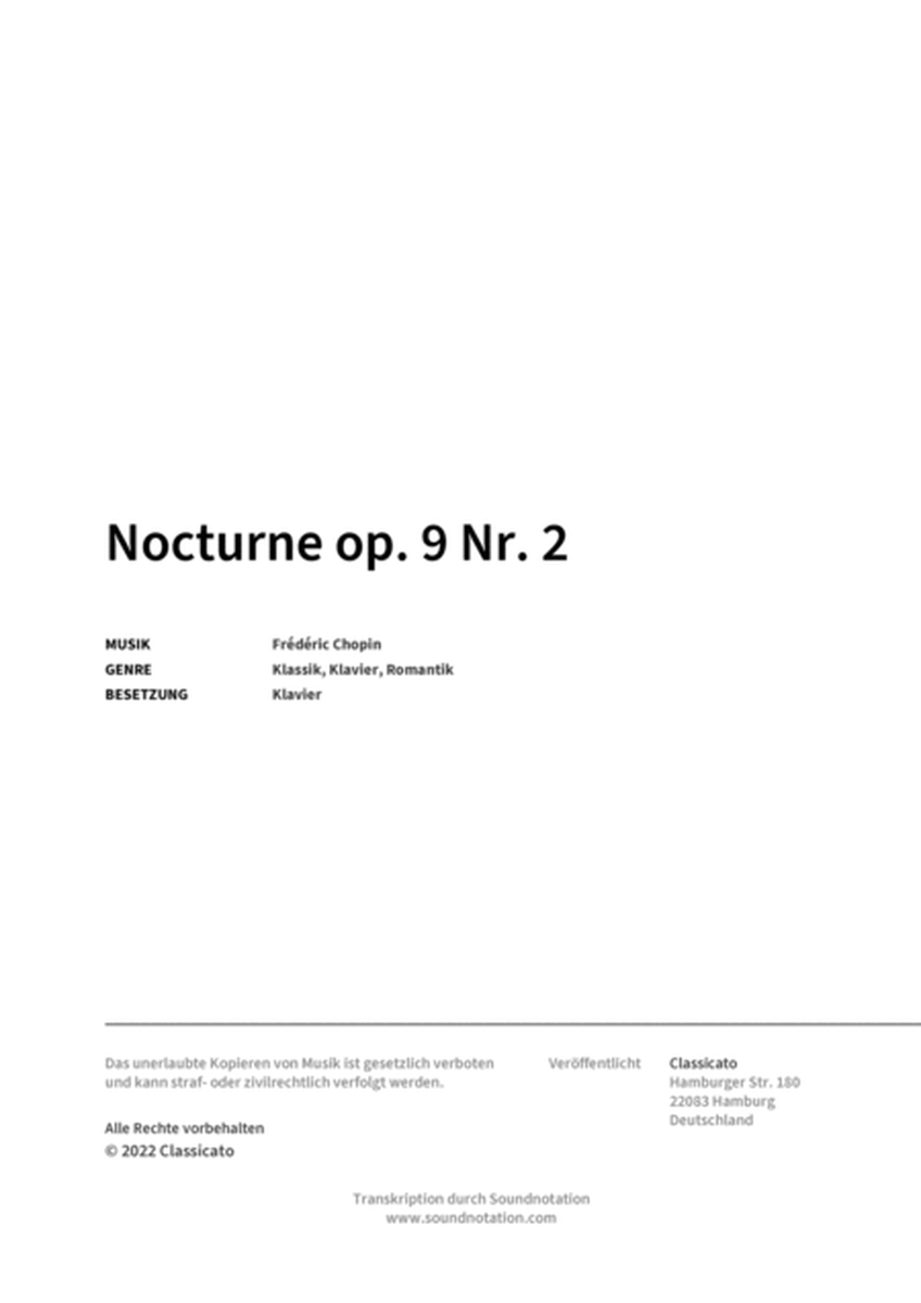 Nocturne op. 9 Nr. 2 image number null