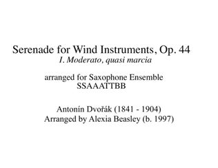 Serenade for Wind Instruments, Op. 44 for Saxophone Ensemble