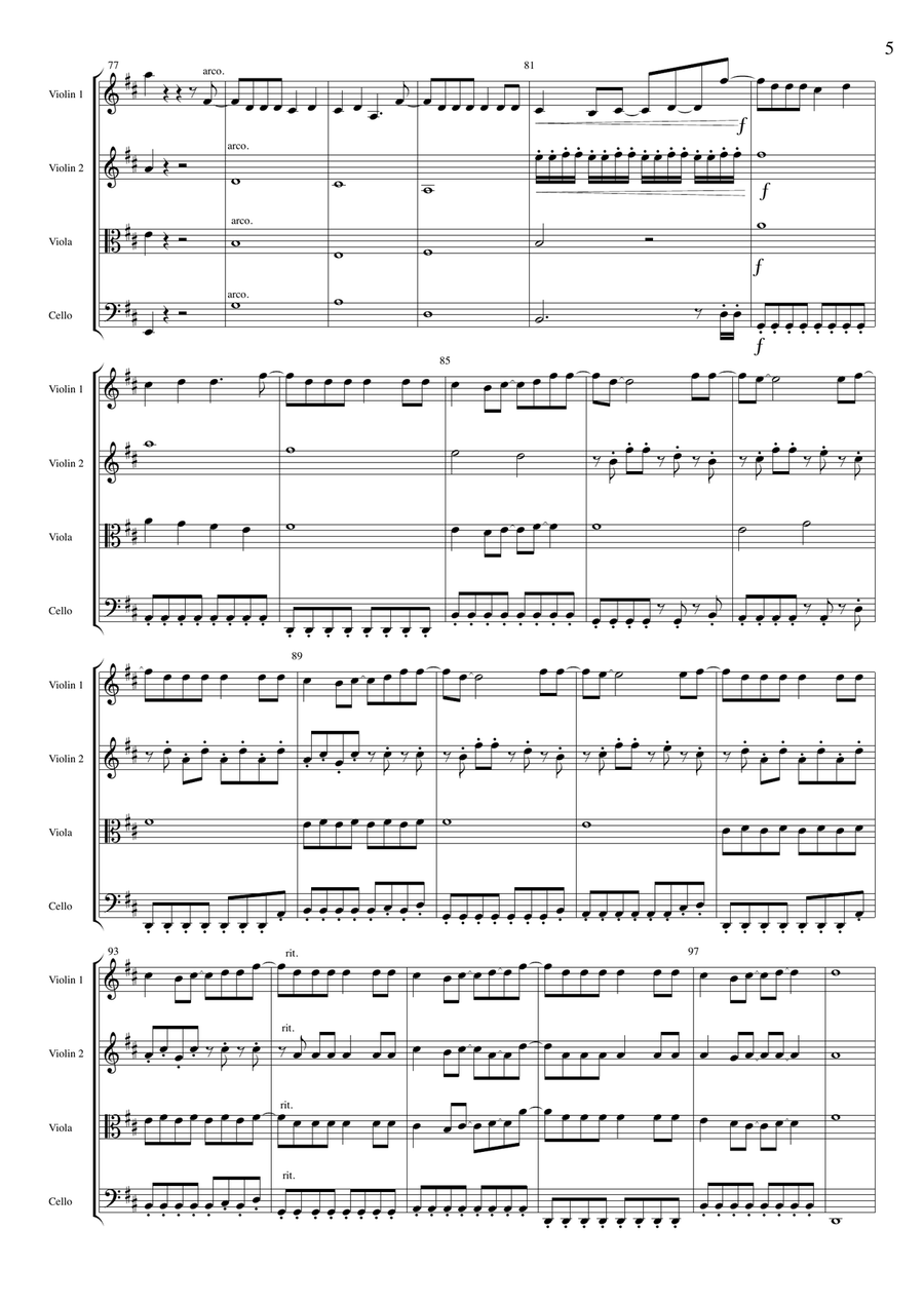 Good Luck, Babe! String Quartet scores gallery preview page 5