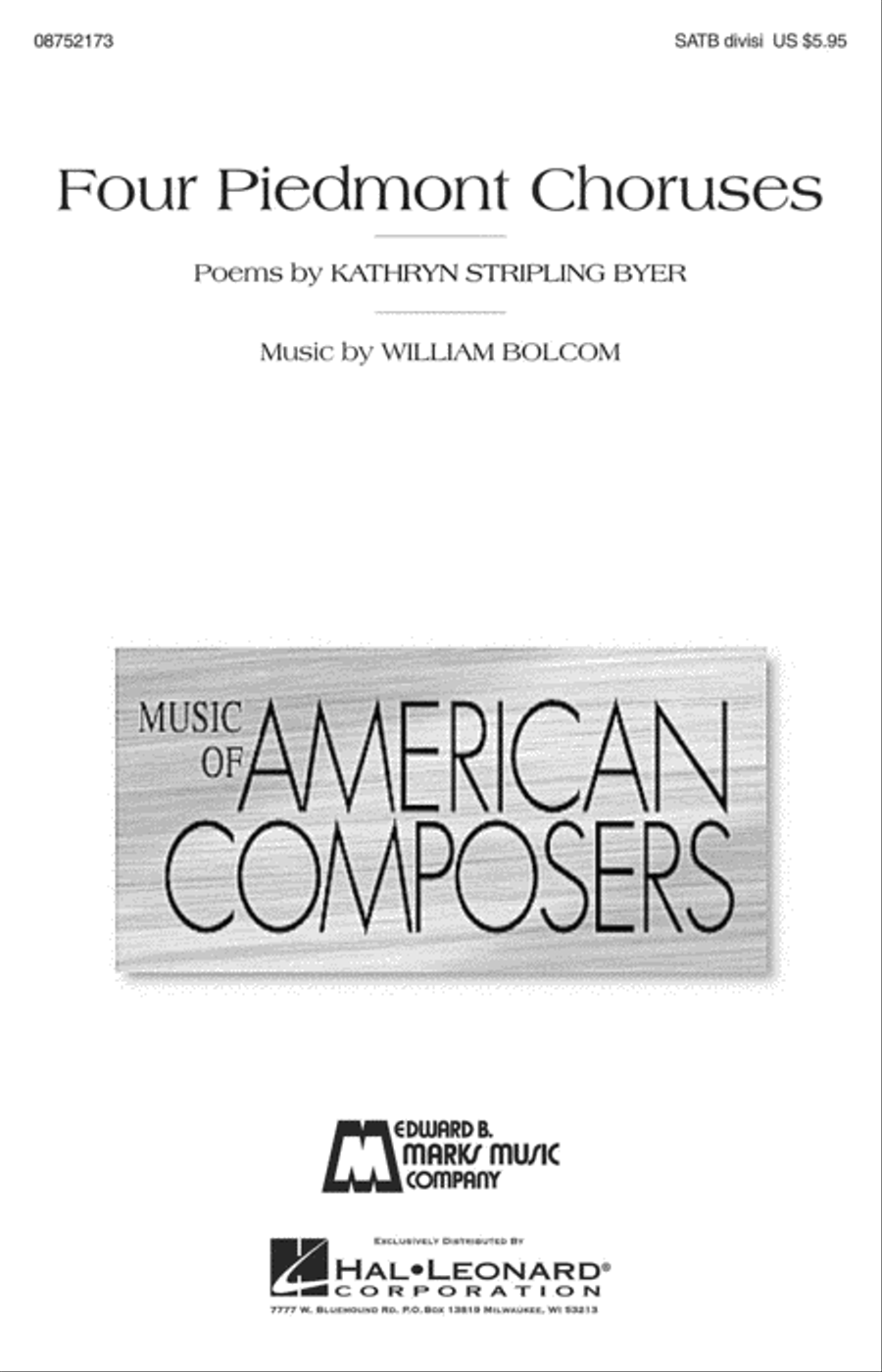 Four Piedmont Choruses Four Piedmont Choruses Divisi scores gallery preview page 1