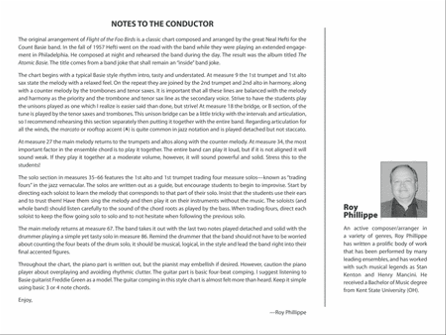 Flight of the Foo Birds Jazz Ensemble scores gallery preview page 3