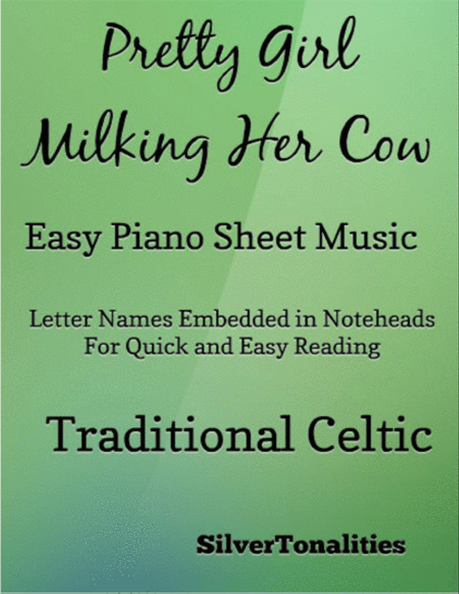 The Pretty Girl Milking Her Cow Easy Piano Sheet Music Easy Piano scores gallery preview page 1