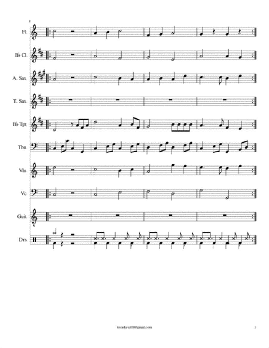 Orchestra for What shall we say Large Ensemble scores gallery preview page 3