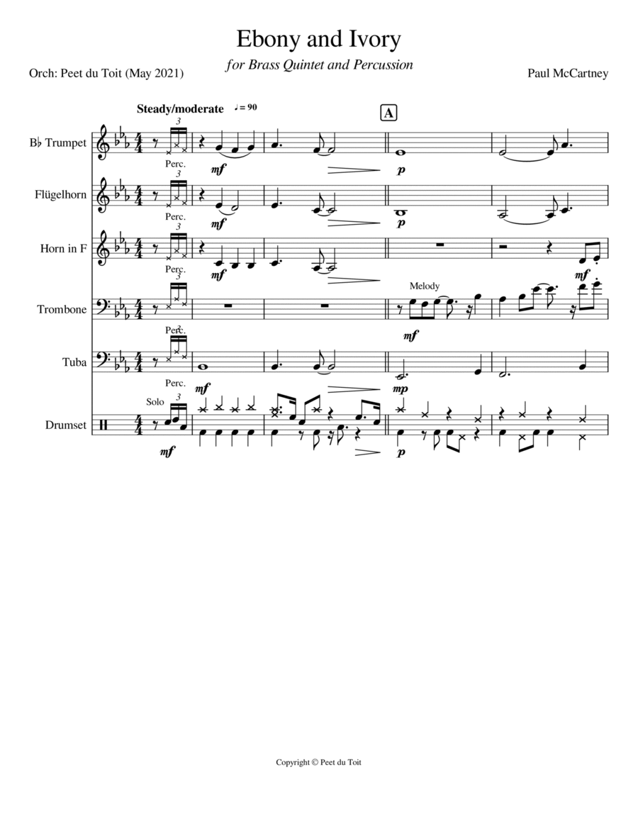 Ebony And Ivory Small Ensemble scores gallery preview page 1