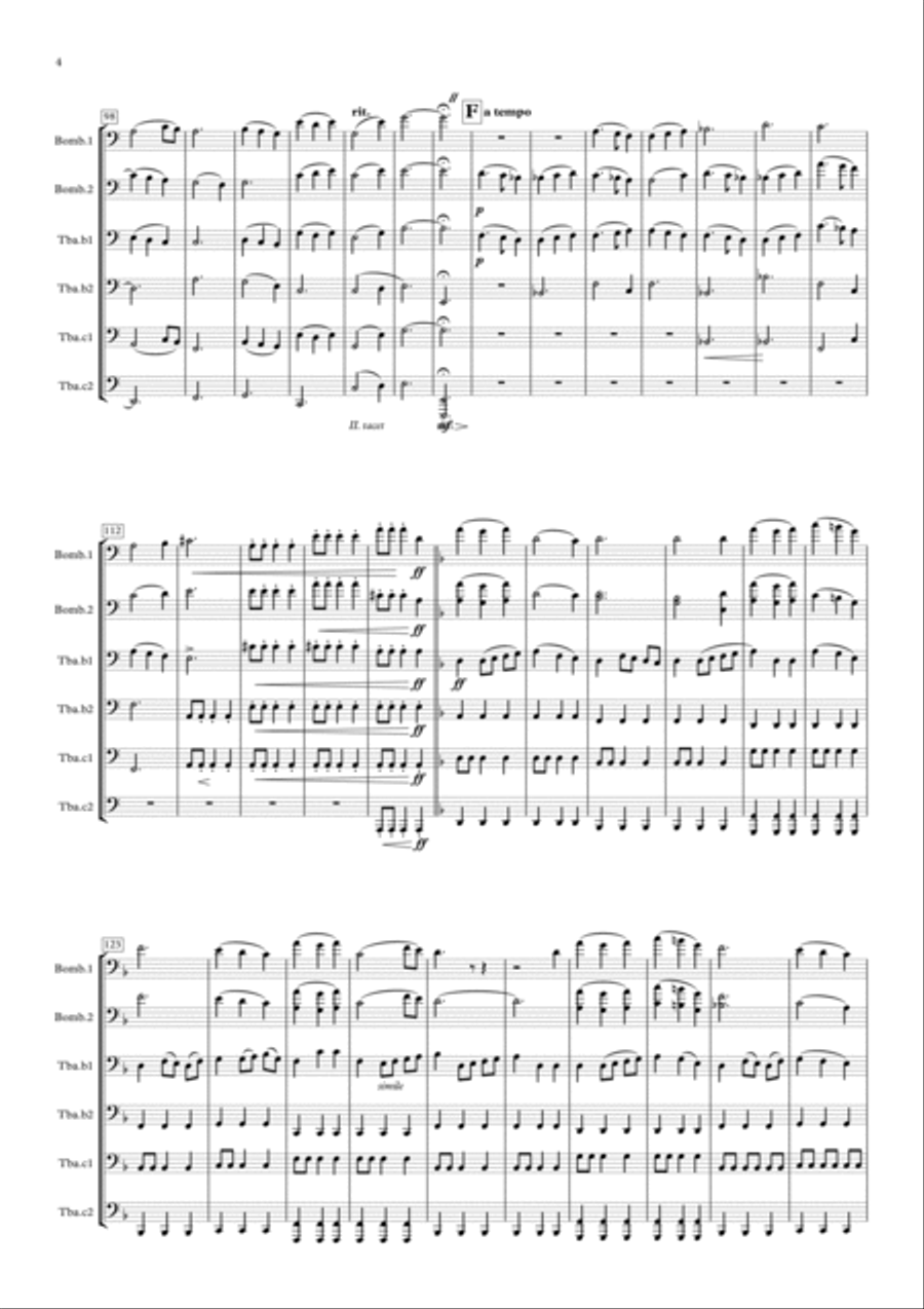 Land of Dragons / Land of Tubas Large Ensemble scores gallery preview page 4