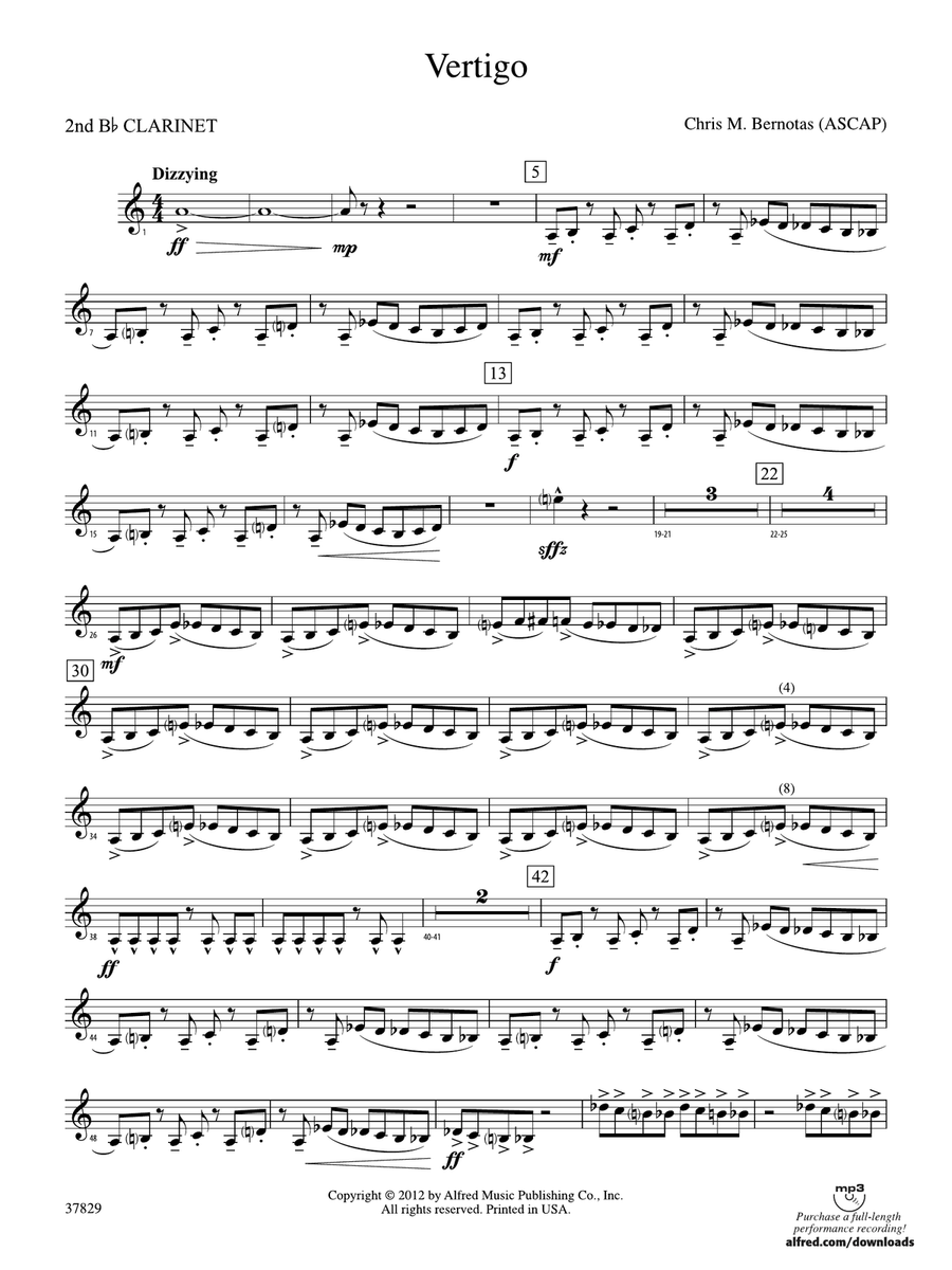 Vertigo: 2nd B-flat Clarinet