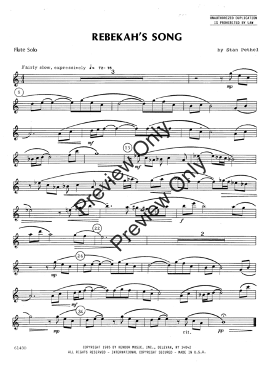 Rebekah's Song Flute Solo scores gallery preview page 2