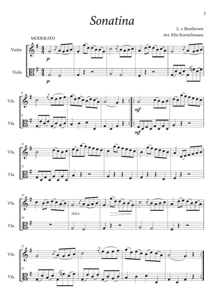 The Violin and Viola Duet Book - 21 Traditional and Classical Melodies for Violin and Viola The Violin and Viola Duet Book - 21 Traditional and Classical Melodies for Violin and Viola String Duet scores gallery preview page 5