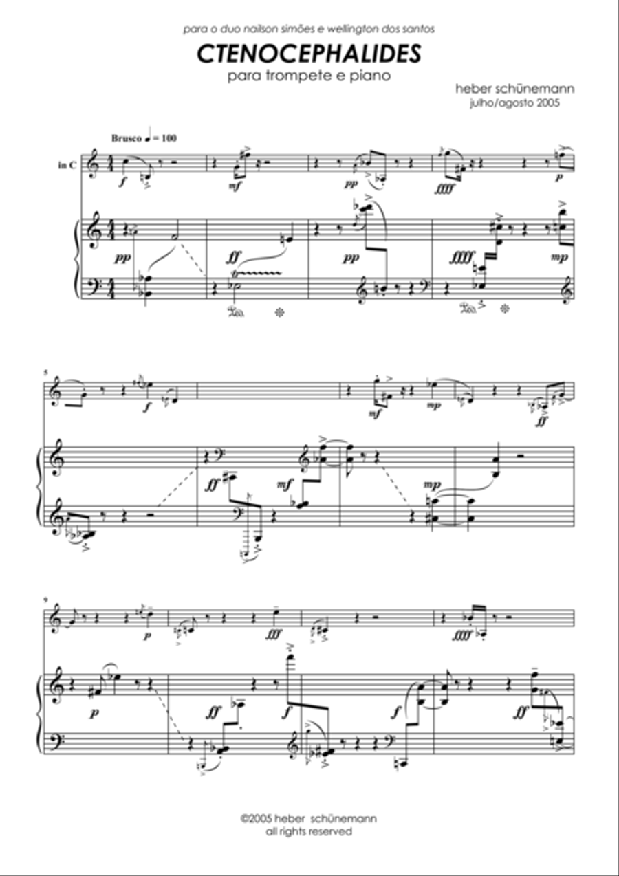 Ctenocephalides Trumpet Duet scores gallery preview page 1