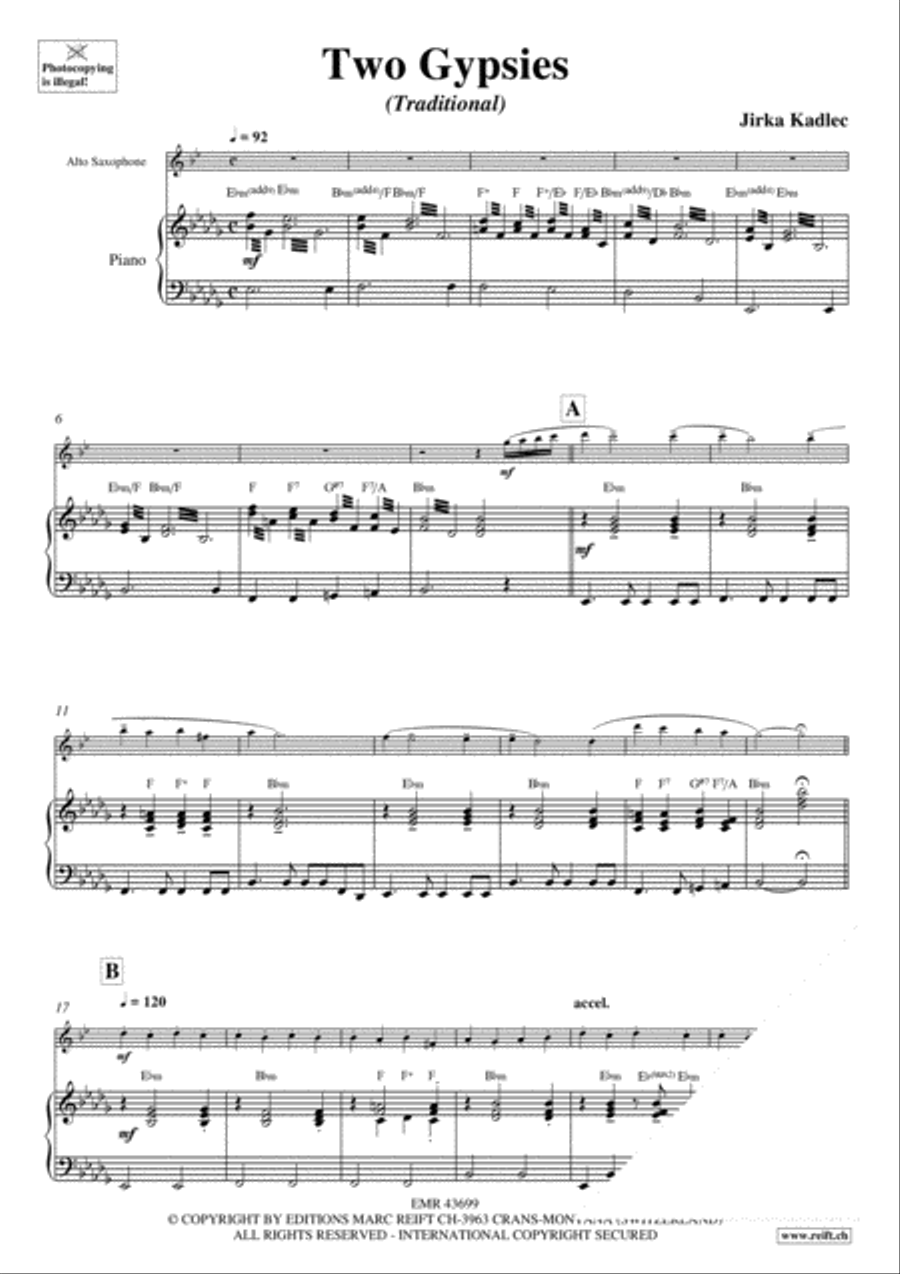 Two Gypsies Two Gypsies Alto Saxophone scores gallery preview page 3
