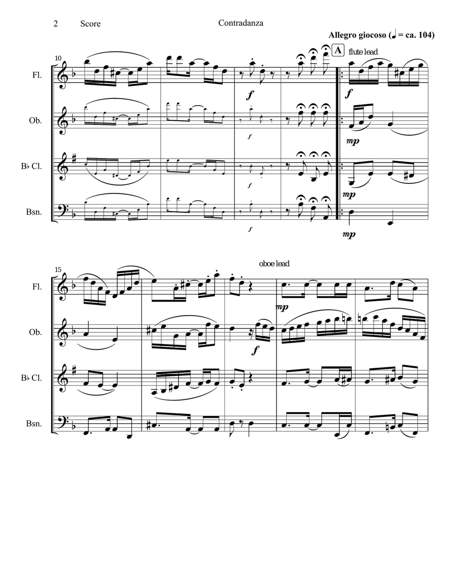 Contradanza Woodwind Quartet scores gallery preview page 3