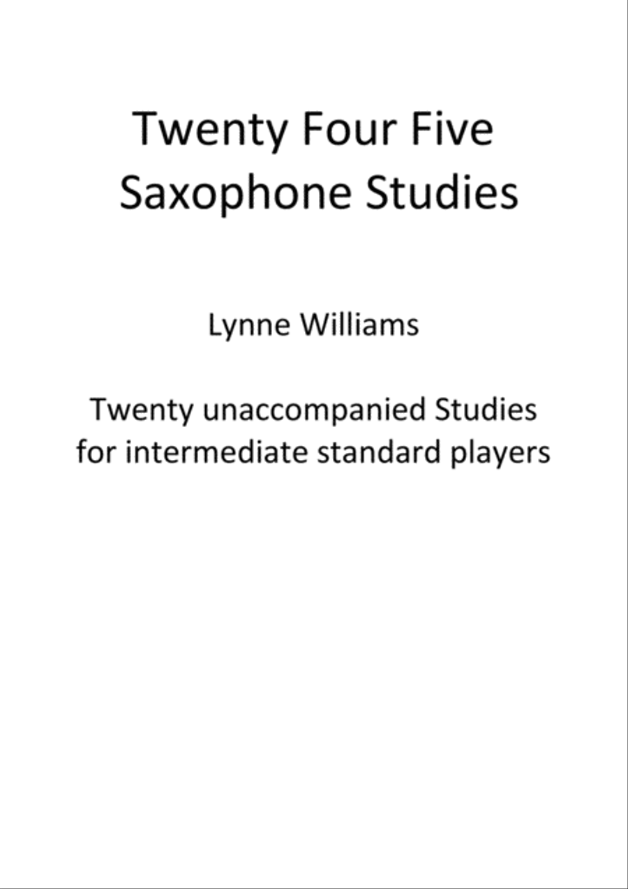 Twenty Four Five Saxophone scores gallery preview page 1
