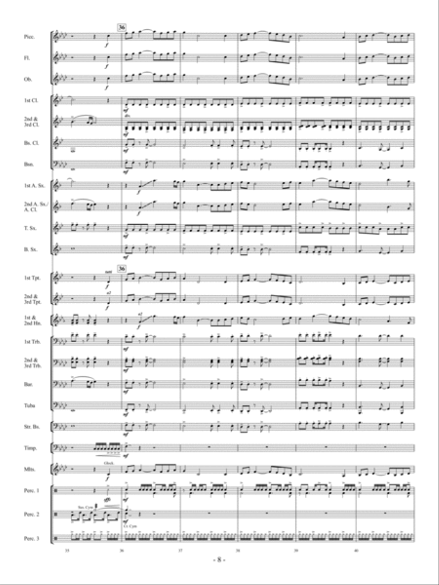 Legend of the Ancient Hero Concert Band scores gallery preview page 7