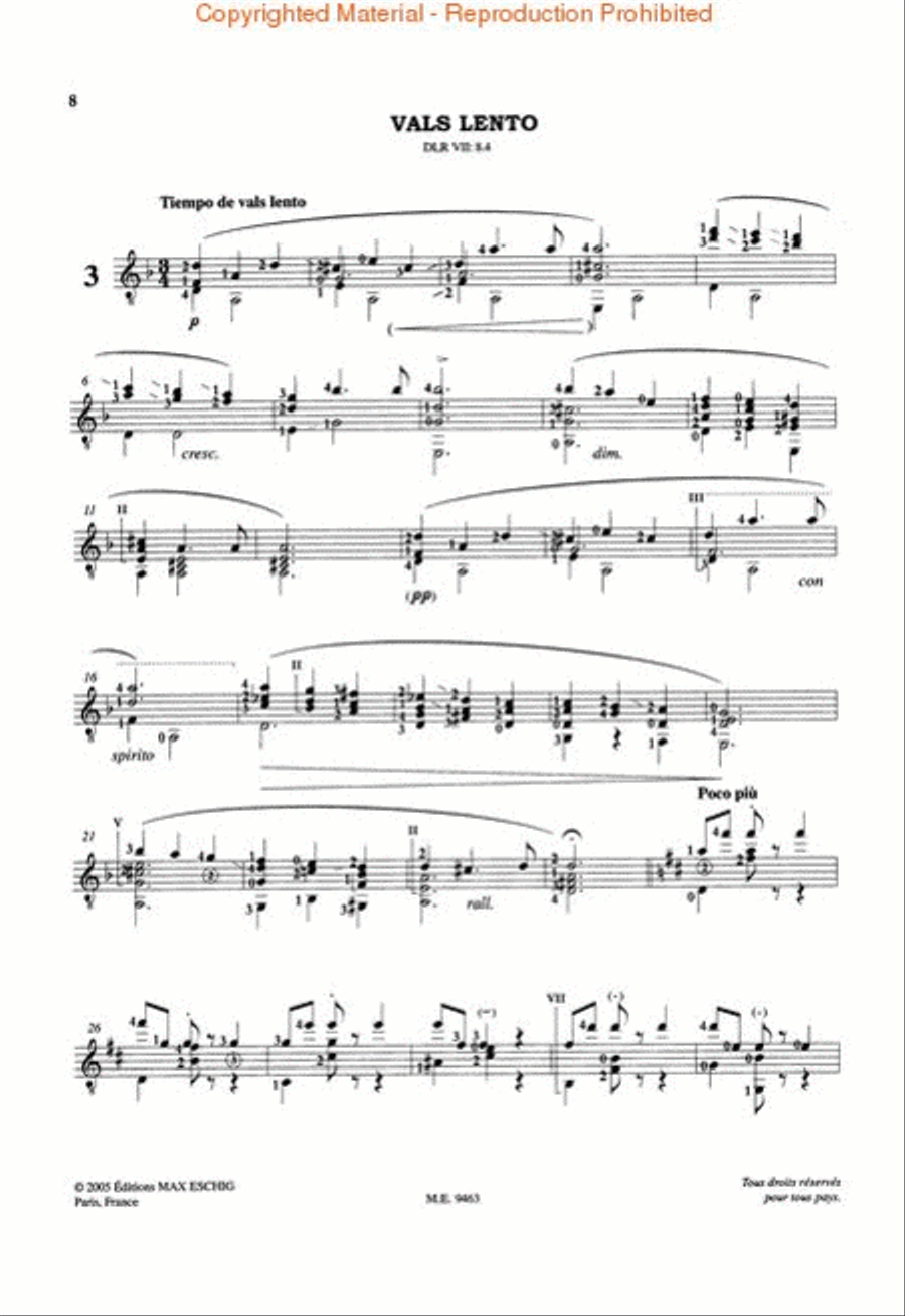 Valses Poéticos Acoustic Guitar scores gallery preview page 3