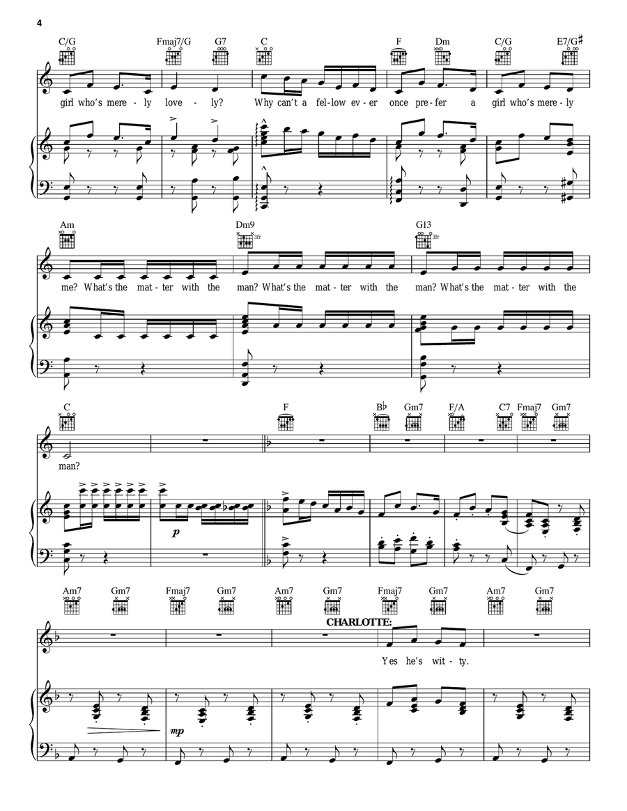 Stepsisters' Lament (from Cinderella) Piano, Vocal, Guitar scores gallery preview page 4