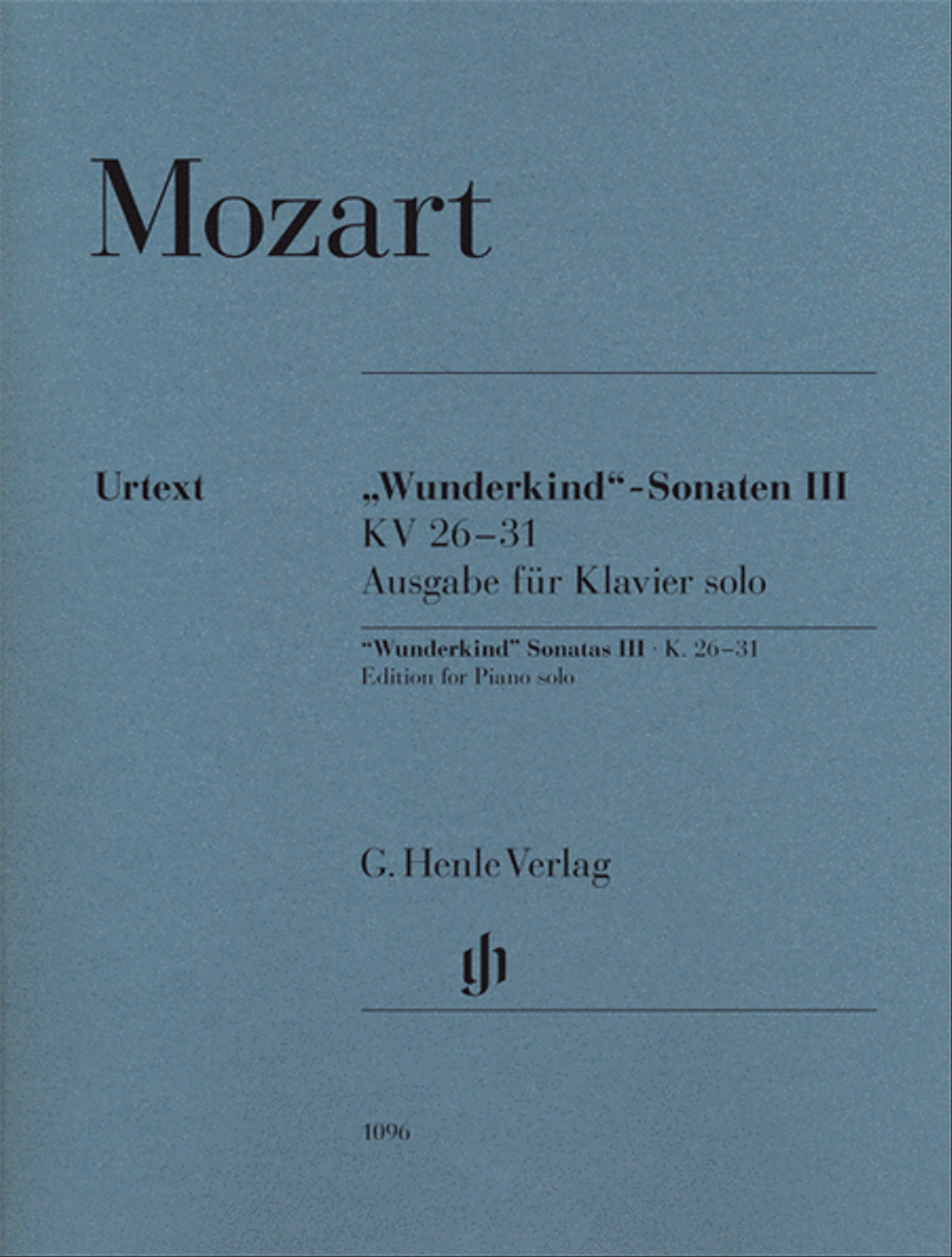 Wolfgang Amadeus Mozart – “Wunderkind” Sonatas, Volume 3, K. 26-31 Piano Solo scores gallery preview page 1