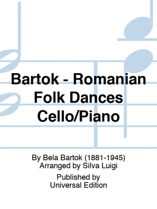 Book cover for Bartok - Romanian Folk Dances Cello/Piano