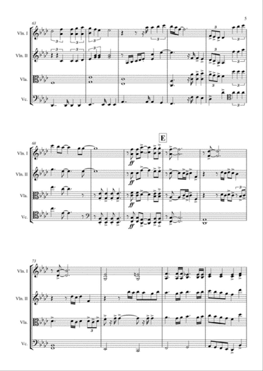 Final Countdown String Quartet scores gallery preview page 5