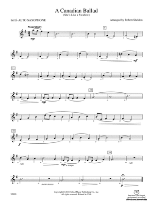 A Canadian Ballad: E-flat Alto Saxophone