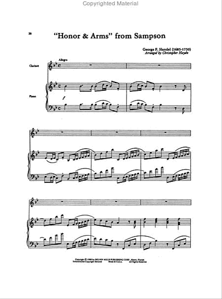 Belwin Master Solos (Clarinet), Volume 1 Clarinet scores gallery preview page 4