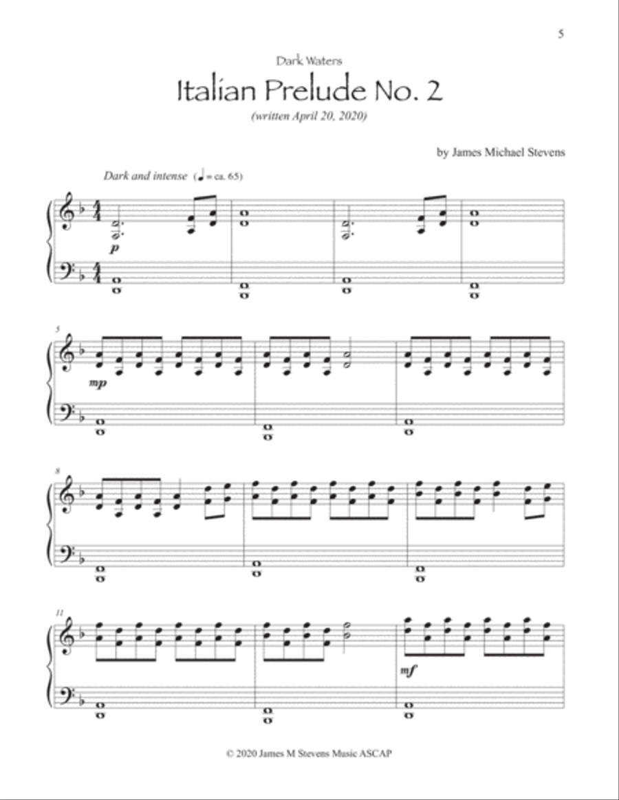 Italian Preludes, Nos. 1-8 - Piano Book Piano Solo scores gallery preview page 5