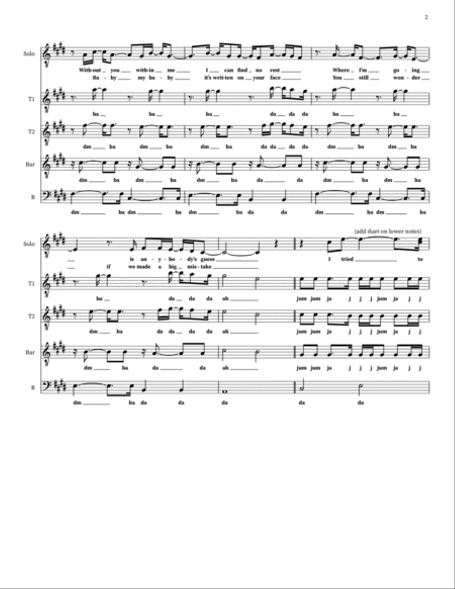 Incomplete Incomplete TTBB scores gallery preview page 2