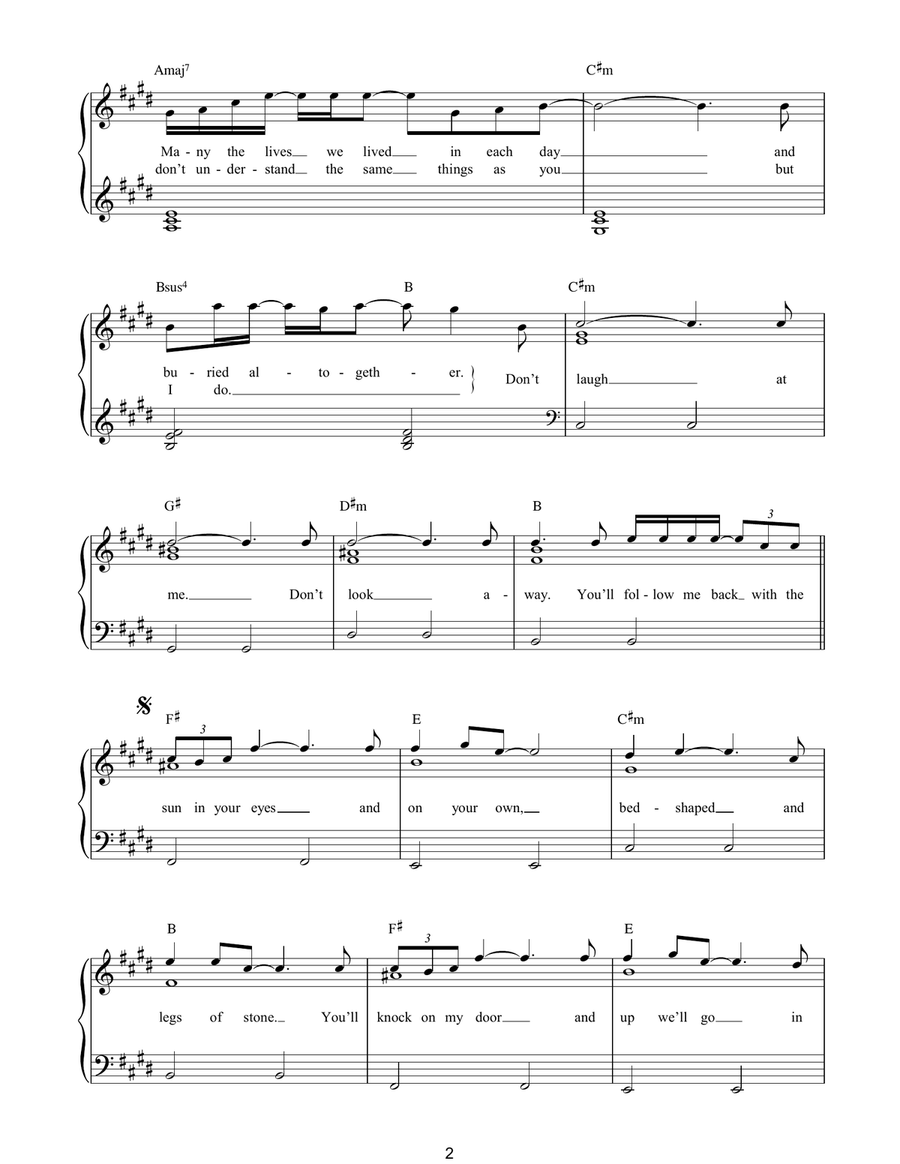 Bedshaped Bedshaped Piano Solo scores gallery preview page 2